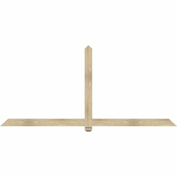 Ekena Millwork Eugene Rough Sawn Timber Gable Bracket, Douglas Fir, 96"W x 44"H x 2"D x 4"F, 11/12 Pitch GBW096X44X0204EUG00RDF - main